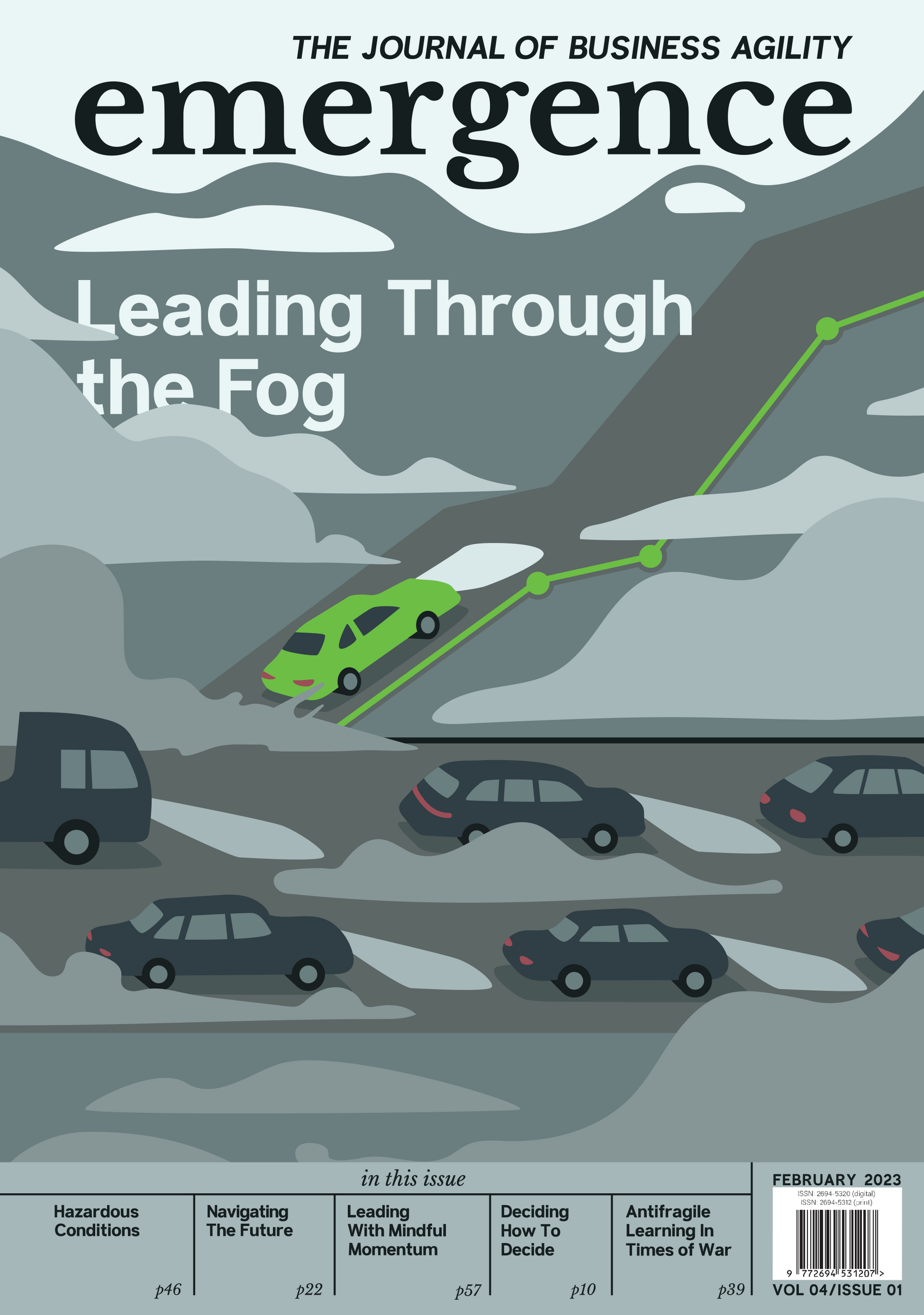 The cover of the journal of business agility leading through the fog