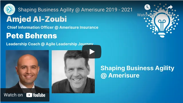Two men are talking about shaping business agility