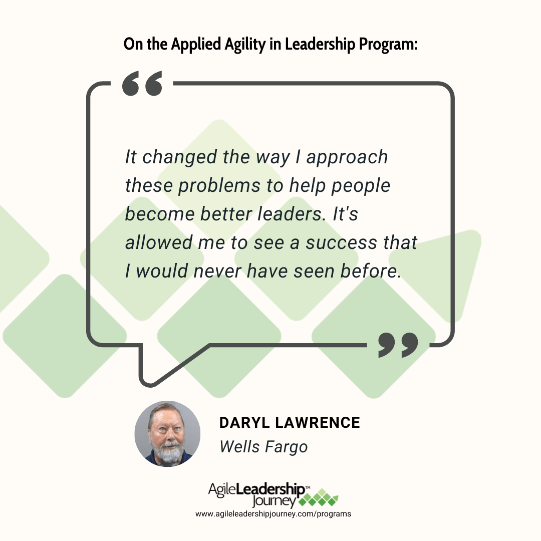 It changed the way i approach these problems to help people become better leaders.