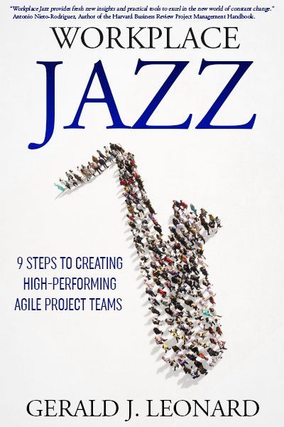 A book titled workplace jazz by gerald j. leonard