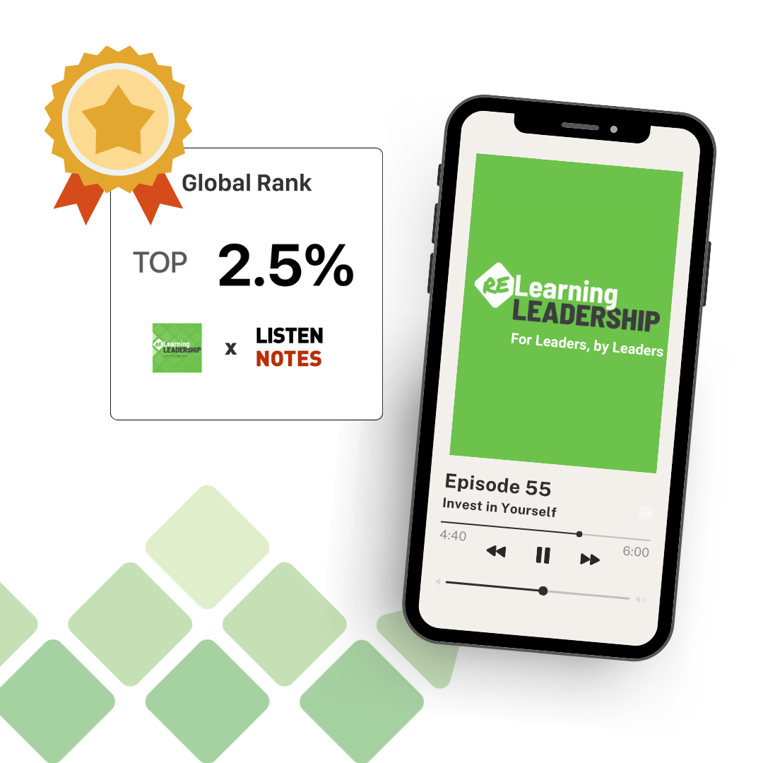 A cell phone with a learning leadership app on it