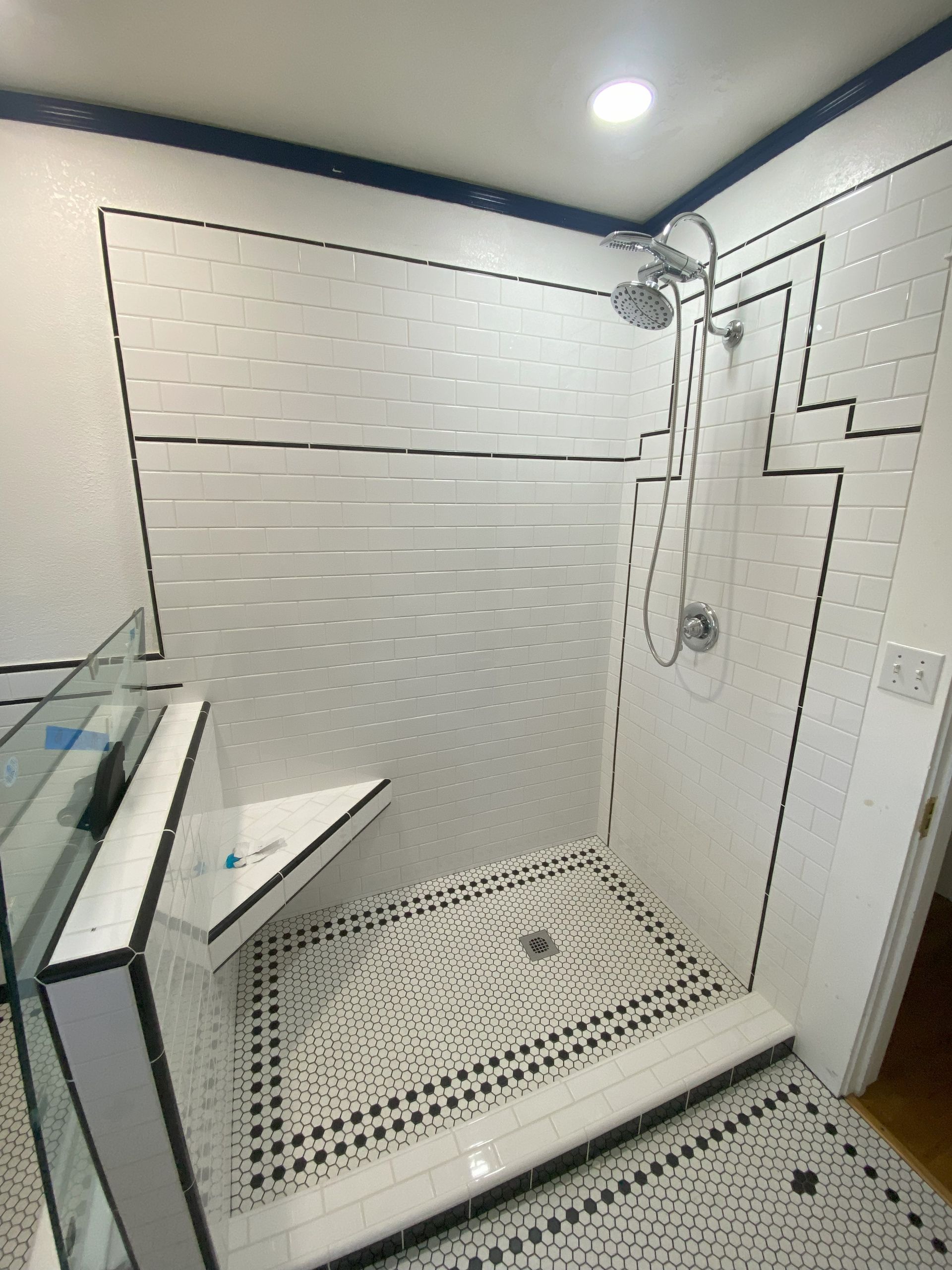 Glass shower installation by Glassology featuring clean seams and refined edge detailing