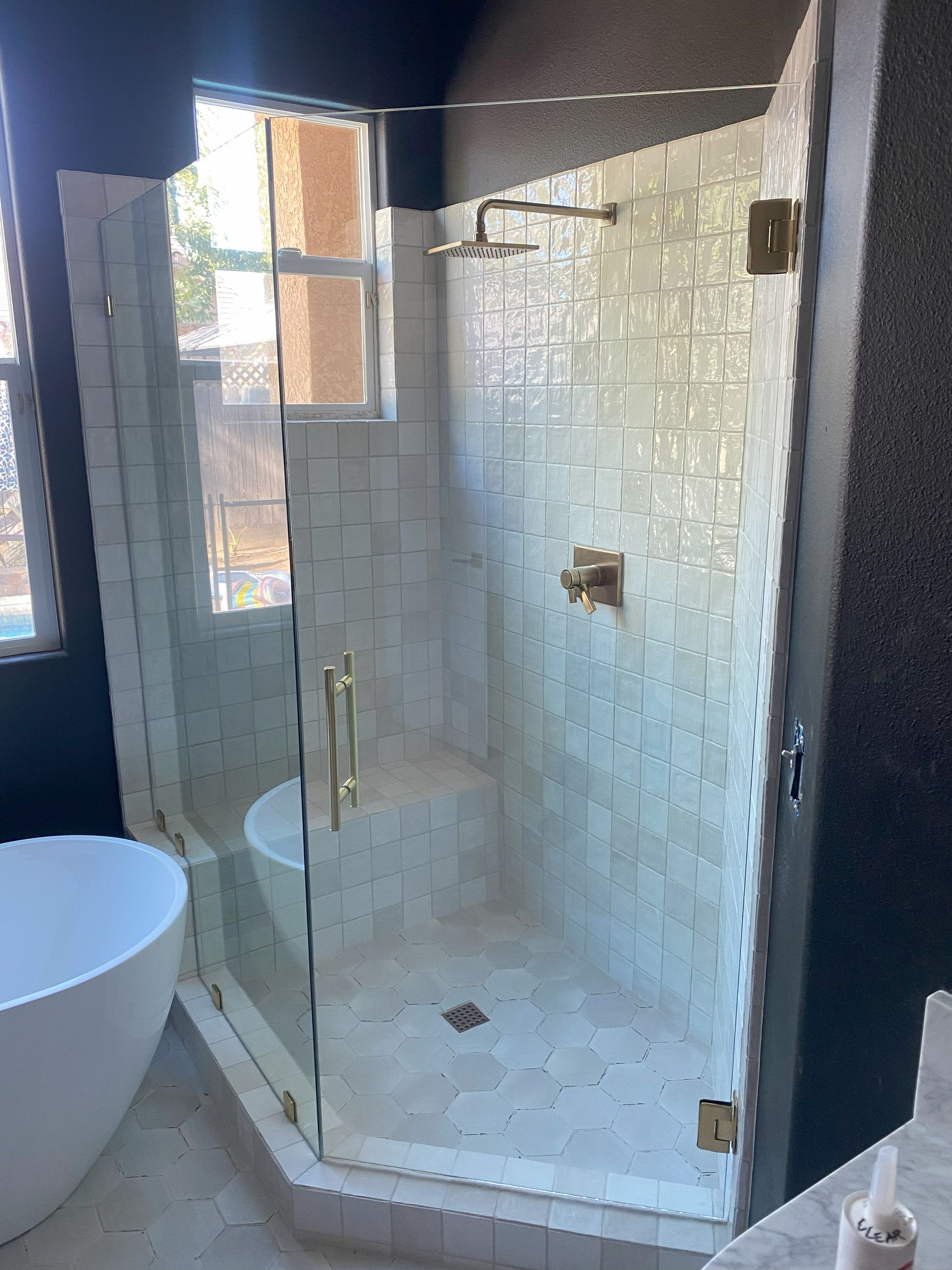 High-clarity tempered glass panel by Glassology with smooth polished edges