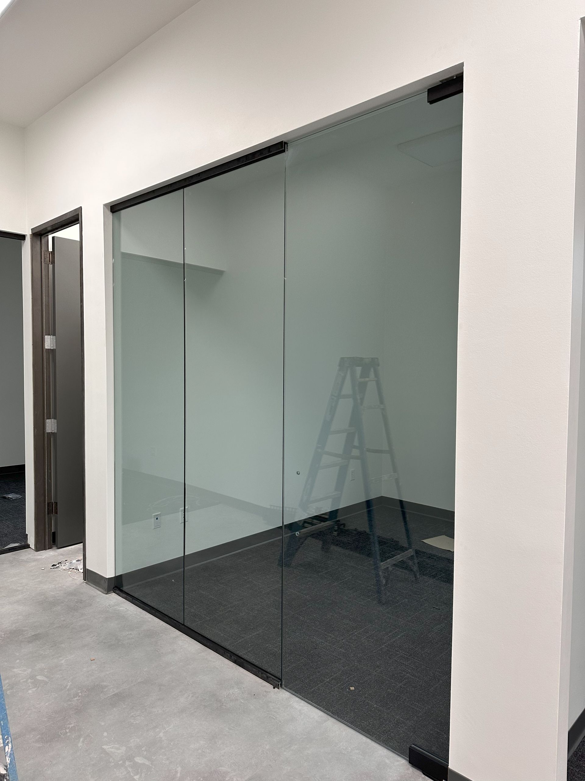 Glass finish-out for professional workspace