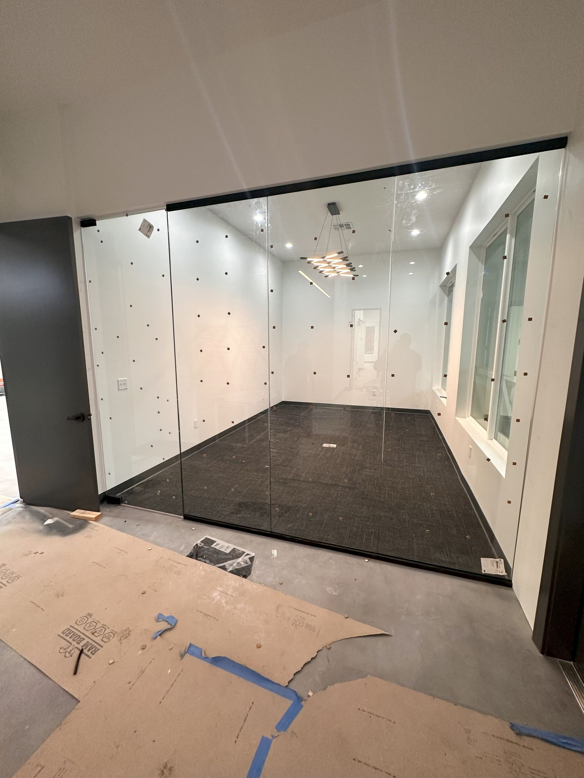 Glass finish-out for professional workspace