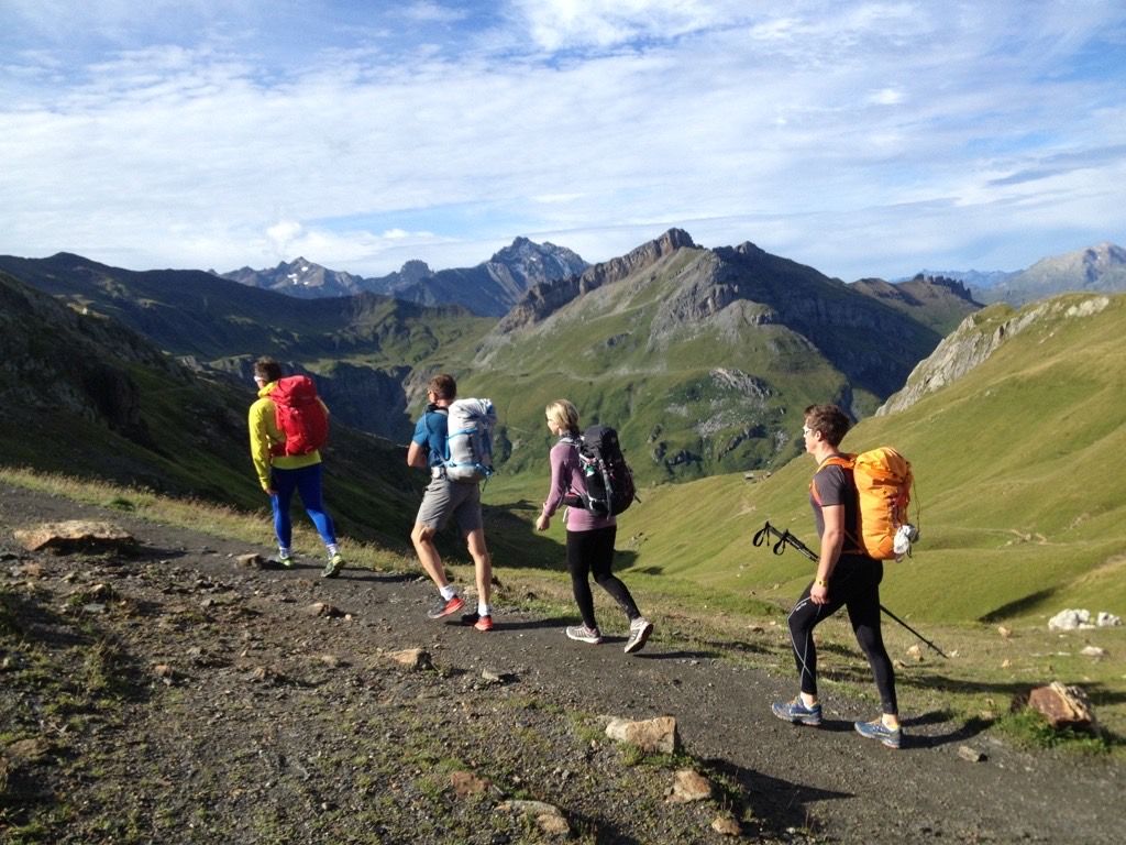 Walkers ascending Snowdon mountain