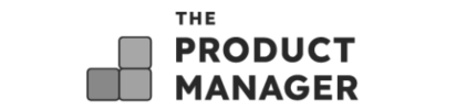 A black and white logo for the product manager