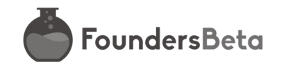 A black and white logo for founders beta