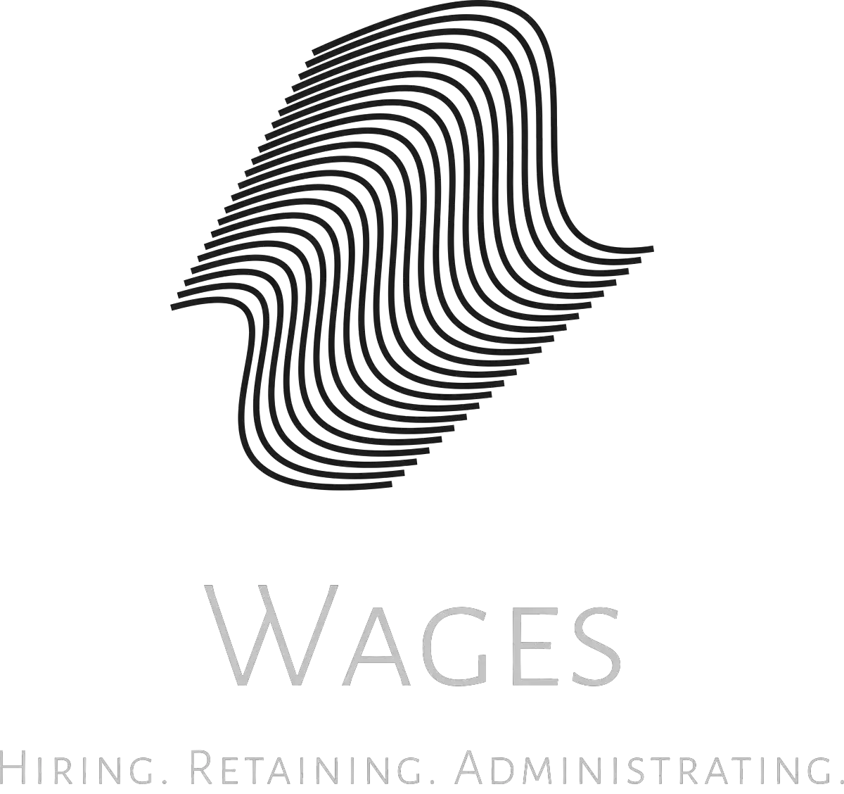 The logo for wages hiring , retaining , and administering.