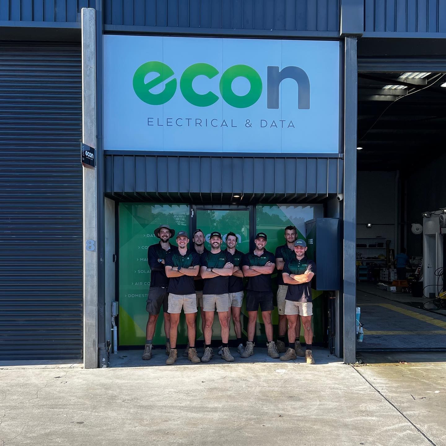 econ energy team outside workshop canberra
