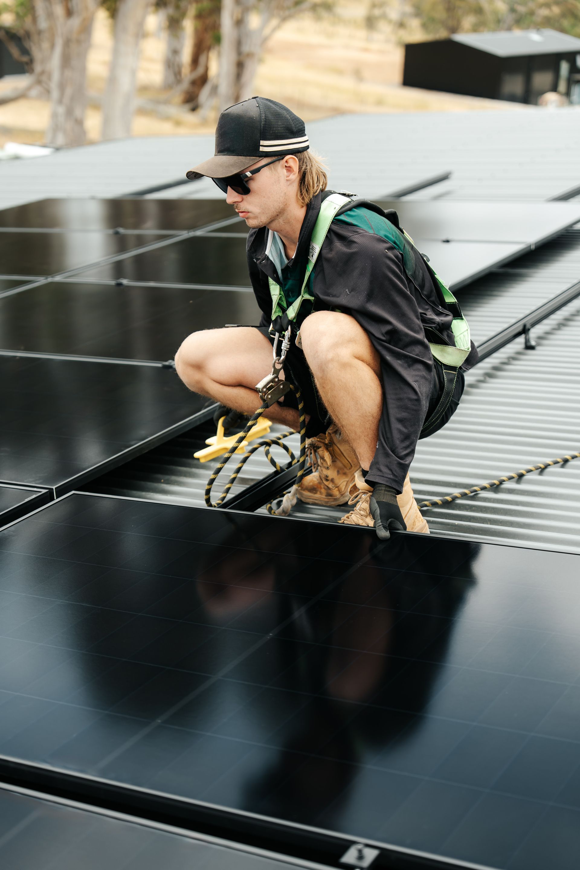 Solar panel installation on Canberra rooftop