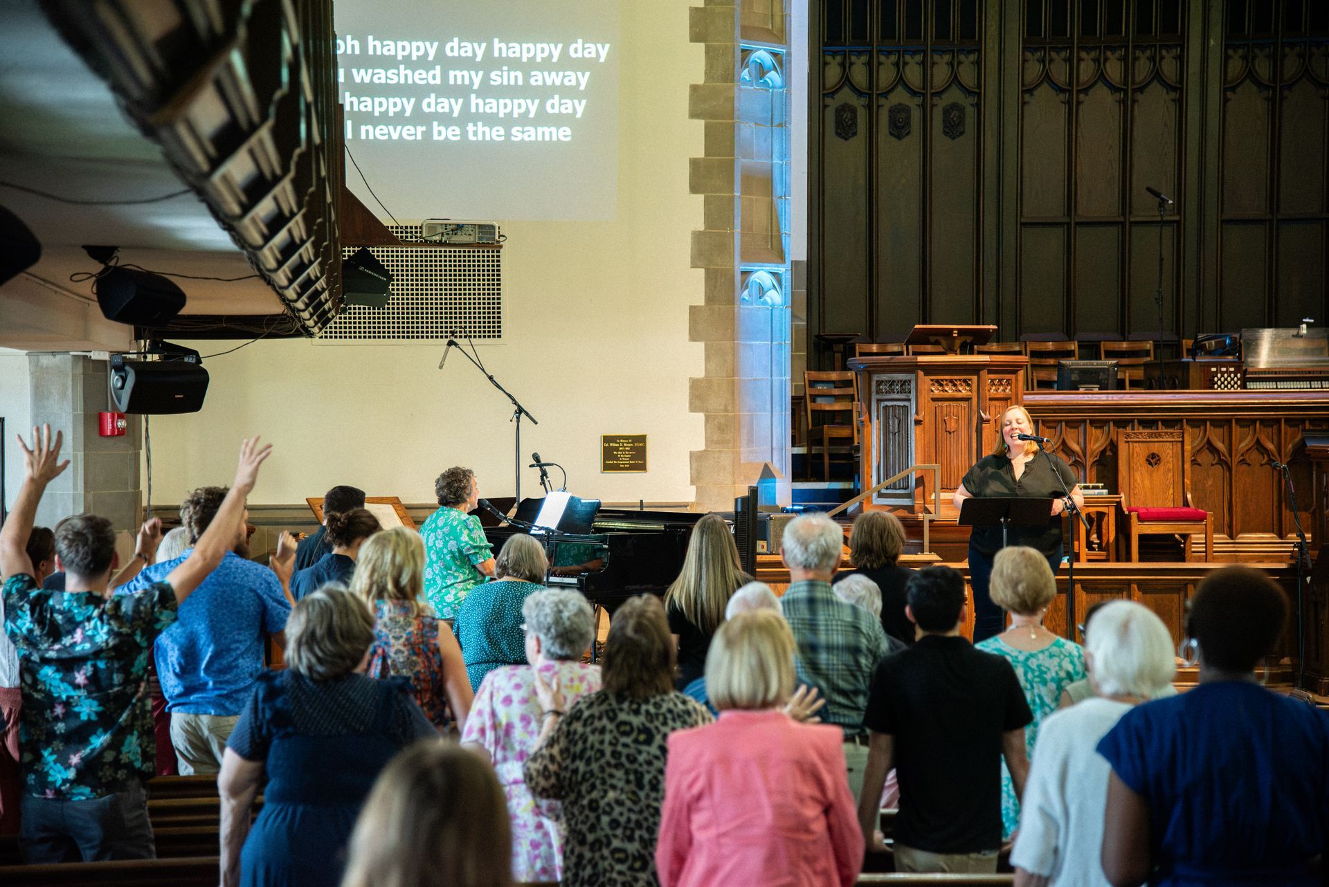 people together in church