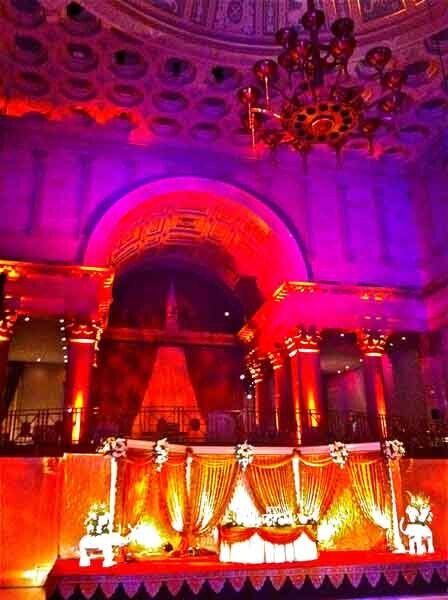 Lit up party setting