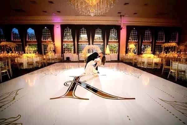 bride and groom dance