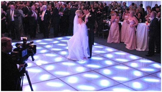 bride and groom dancing