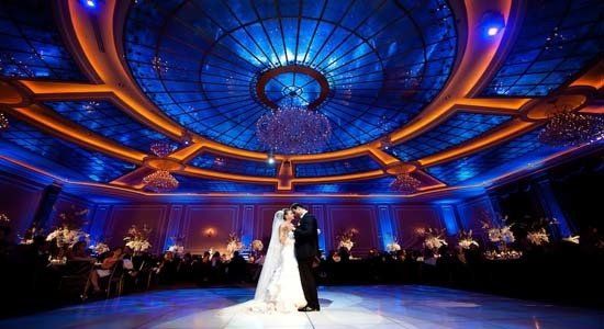 bride and groom dance