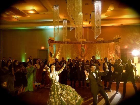 bride and groom at indian wedding