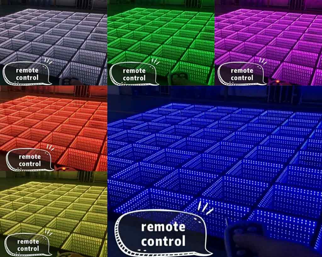 array of multicolored dance floors
