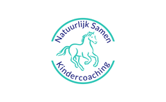 Logo: Turquoise horse within a circle,