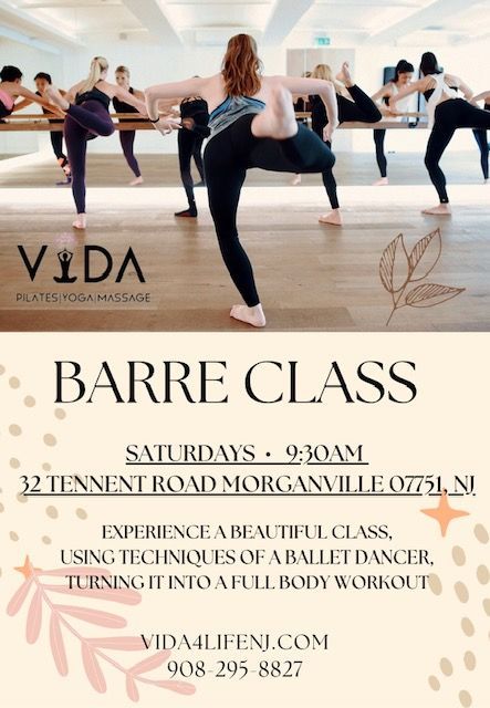 A Poster for A Barre Class with Jen on Sunday.