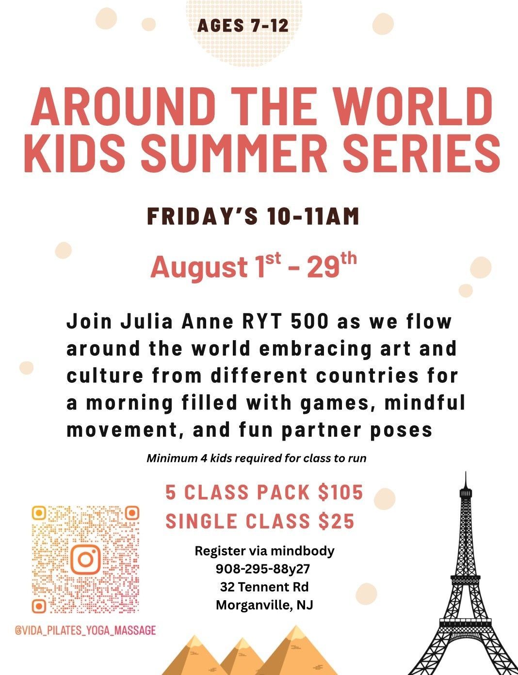 Around the world kids summer series — Morganville, NJ — Vida Holistic Wellness