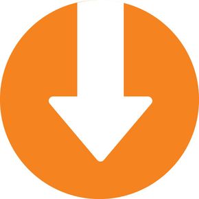 Orange circle with a white downward arrow icon