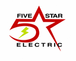 Five Star Electric logo with red star, black text, and yellow lightning bolt