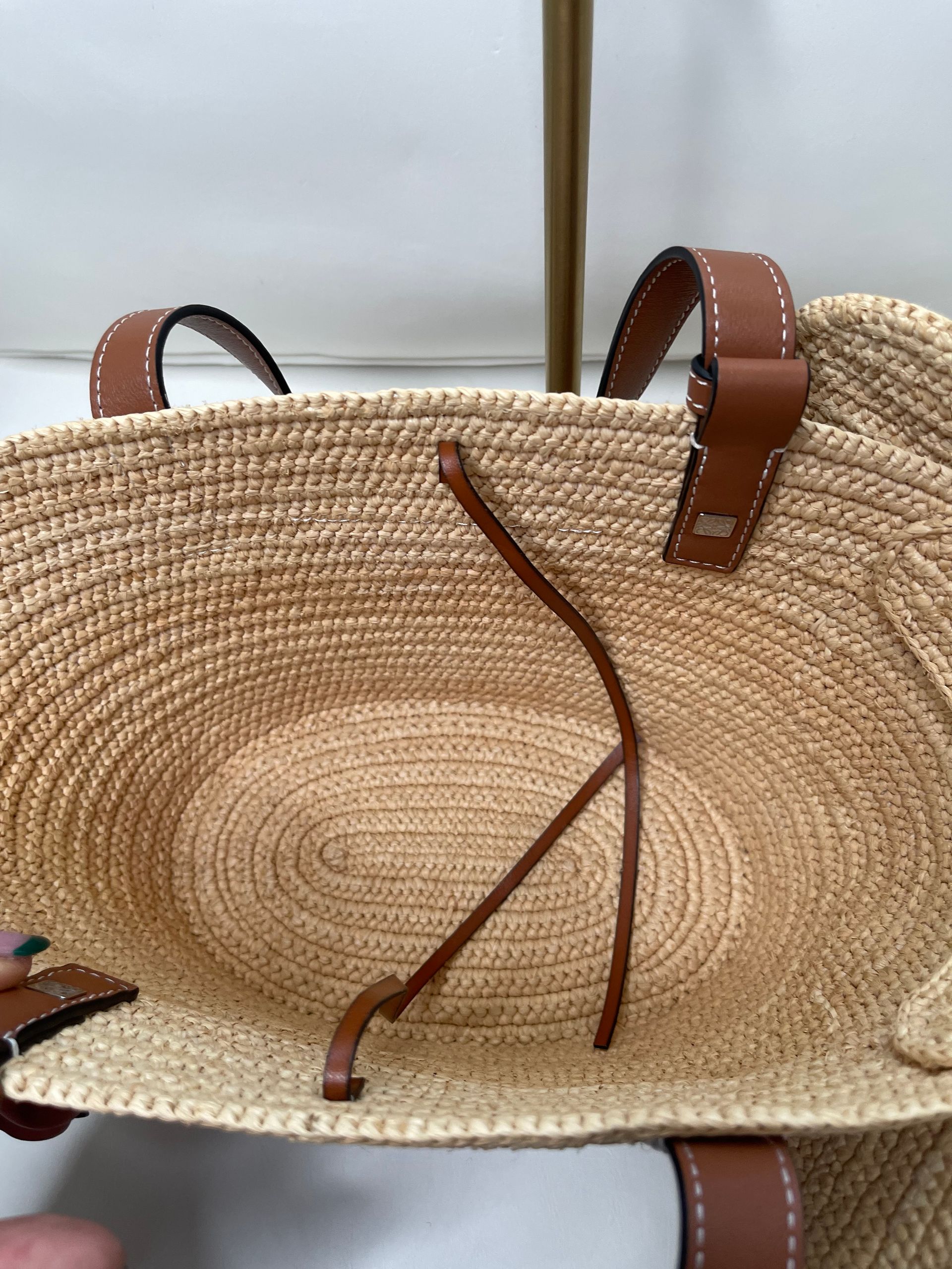 Loewe Elephant Raffia Tote Small