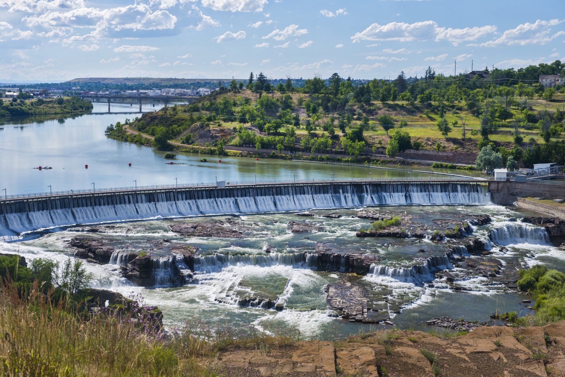 Aerial view of Great Falls Montana