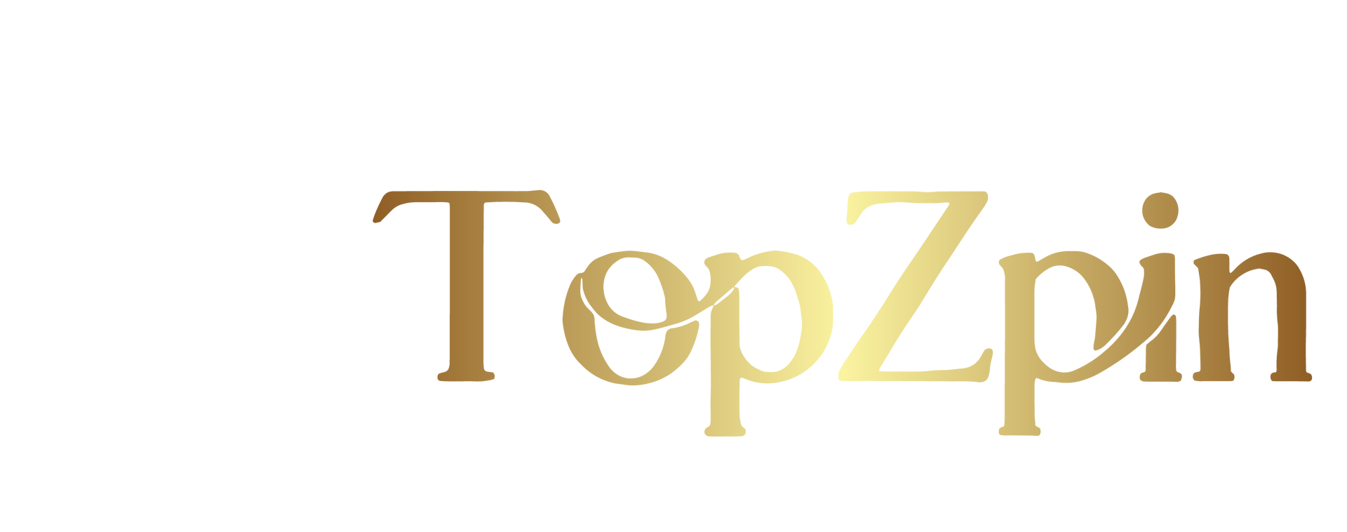 TopZpin logo in gold gradient on white background.