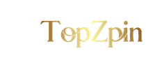 TopZpin logo in gold gradient on white background.