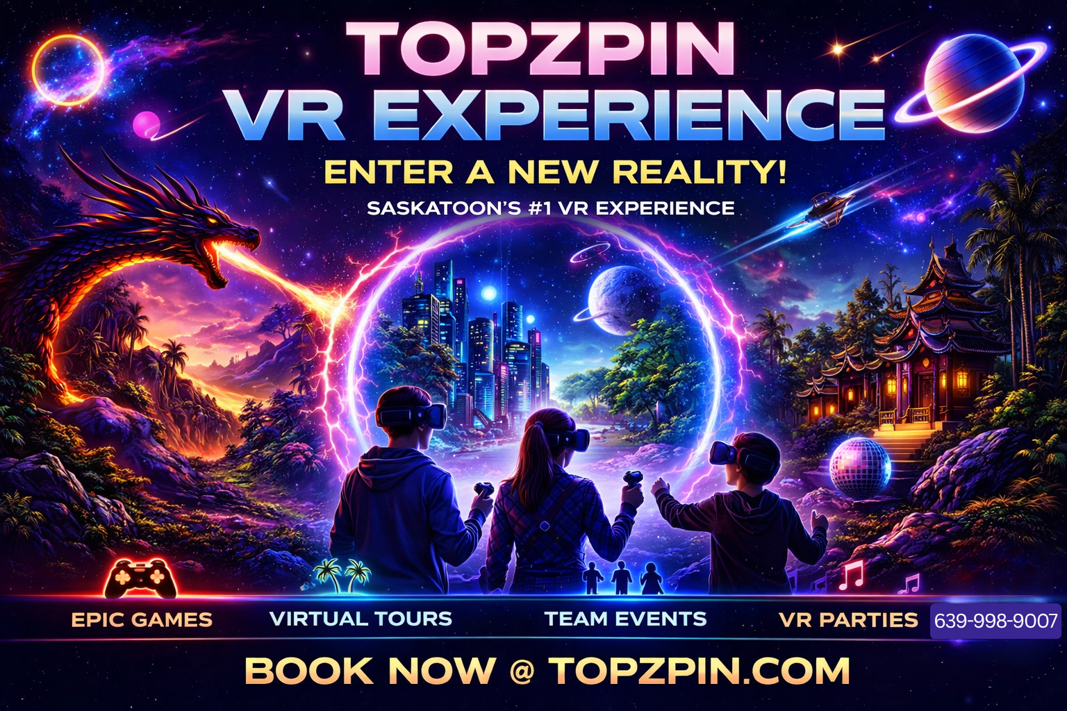 Announcement for Topzpin: Closed Dec 24 - Jan 2, 2026. Reserve court time online for access. No drop-in 8-10 PM. Pro-shop closed.