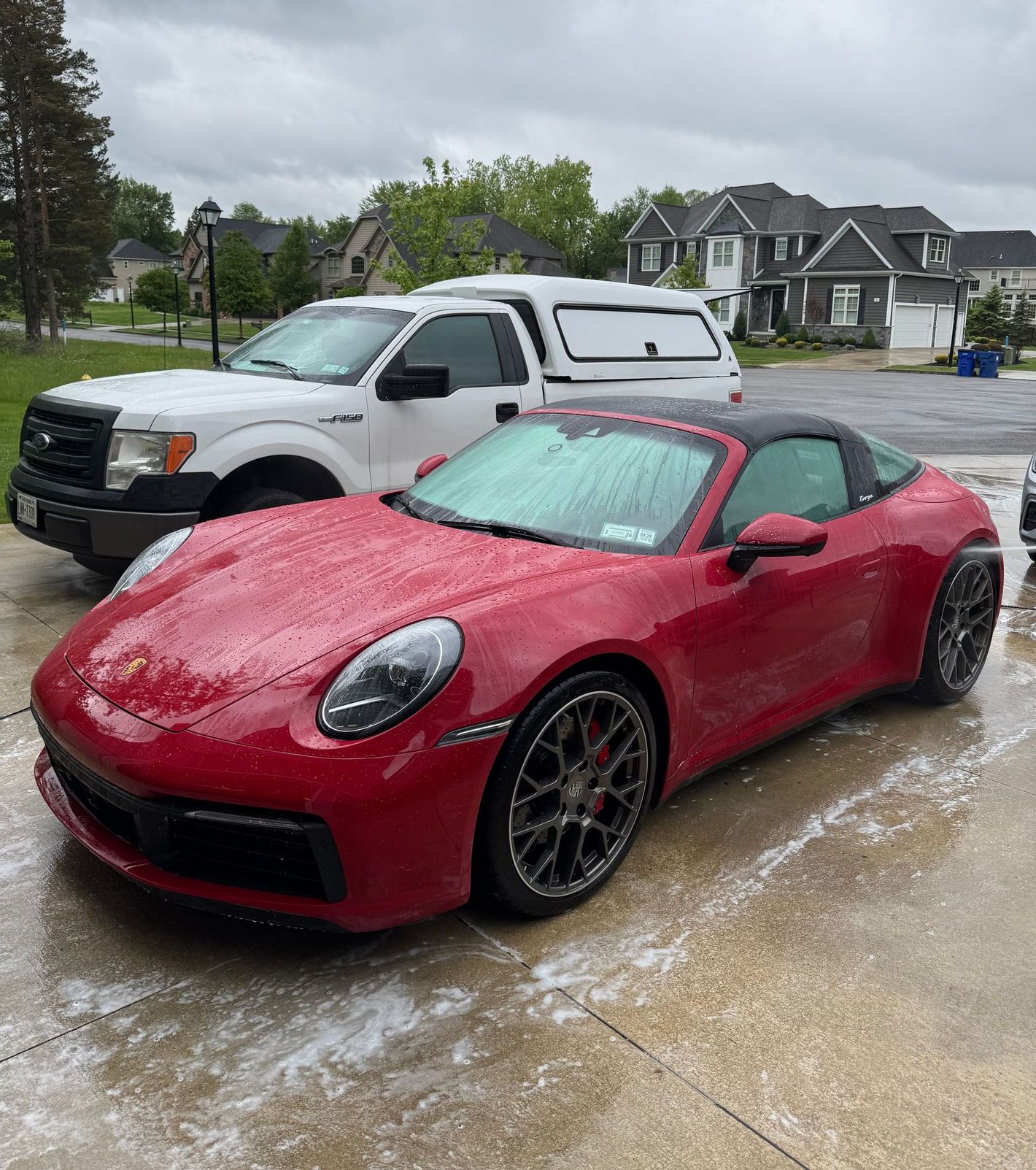 Porsche 911 Targa detailed at our clients home in East Amherst