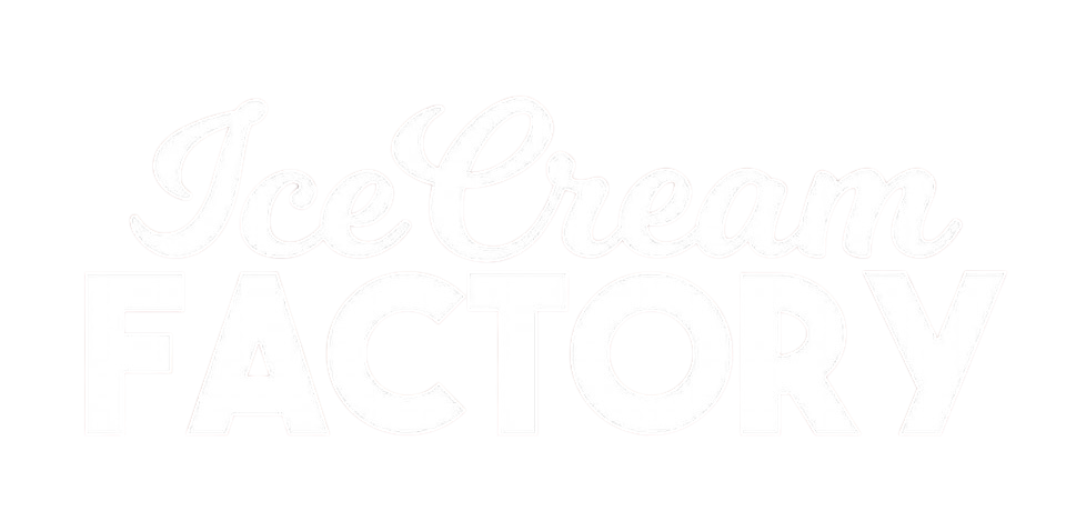 Faint white “Ice Cream Factory” logo on a white background
