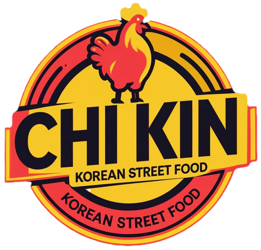 CHIKIN Korean Street Food logo with a red rooster and bold yellow-and-black text