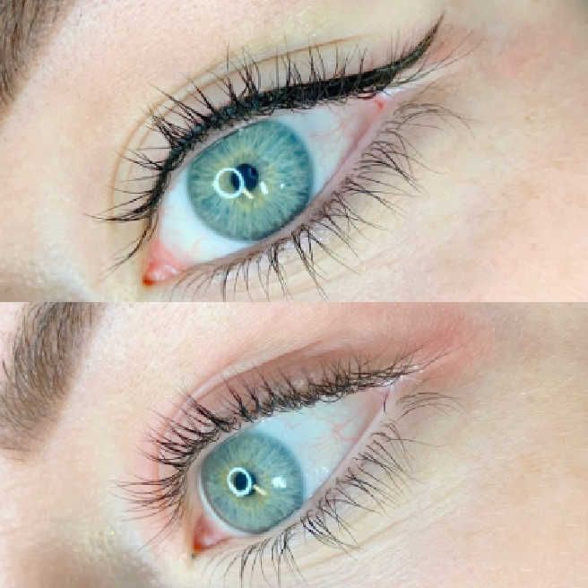 eyeliner tattoo before vs after