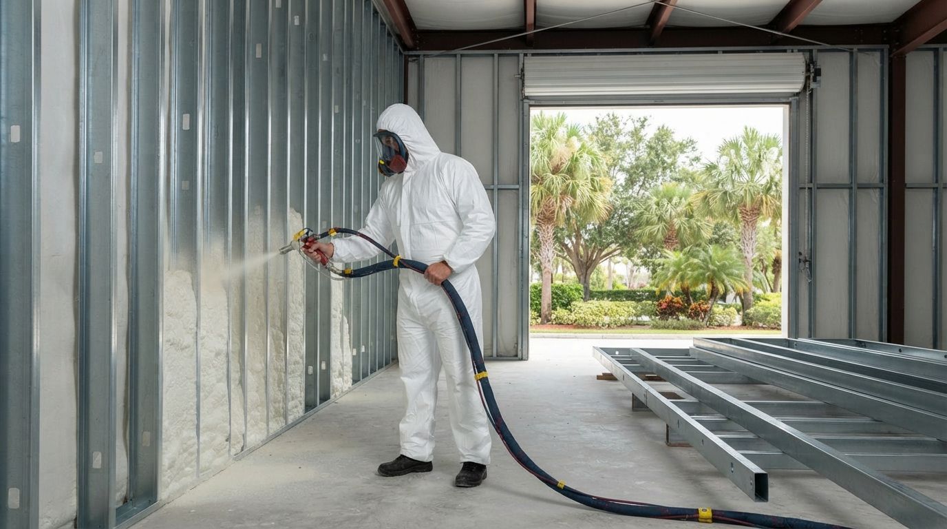 Spray foam insulation service for a Port Saint Lucie commercial property