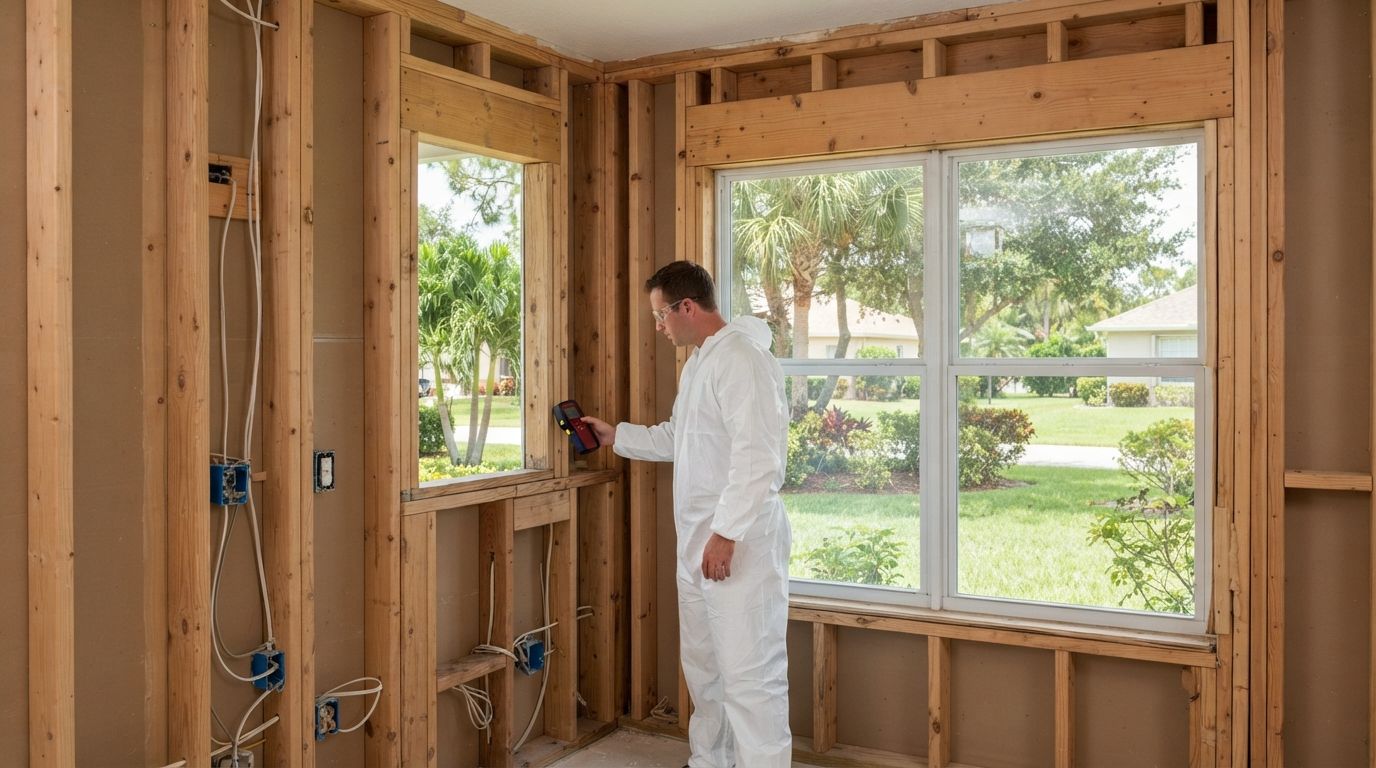 Technician evaluating affordable insulation solutions for a Port Saint Lucie home