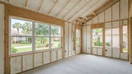 Completed spray foam insulation by a Port Saint Lucie professional team