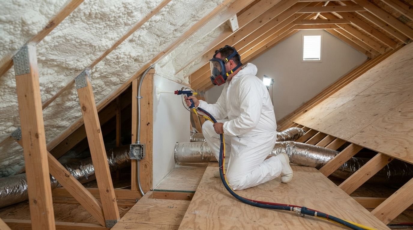 Professional attic insulation technician in Port Saint Lucie Florida
