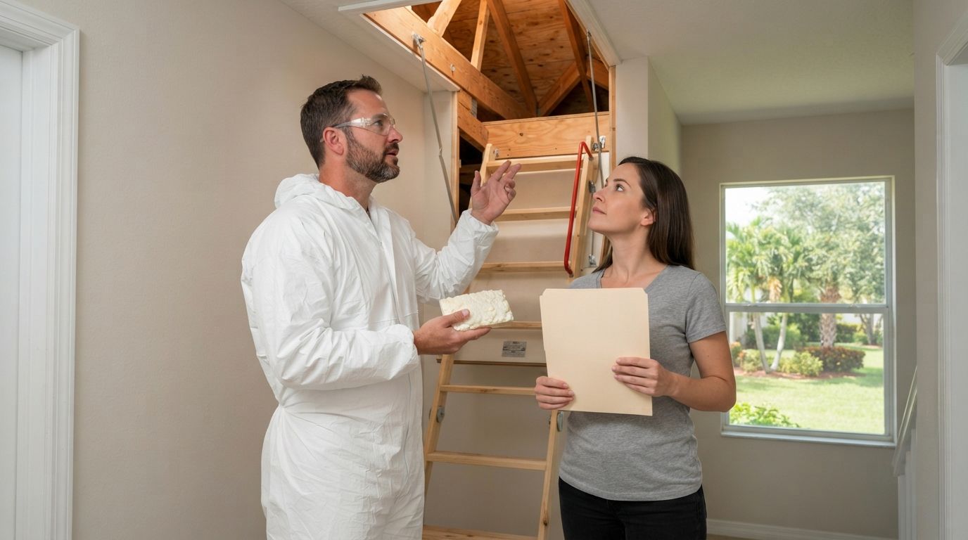 Attic insulation foam estimate in Port Saint Lucie Florida