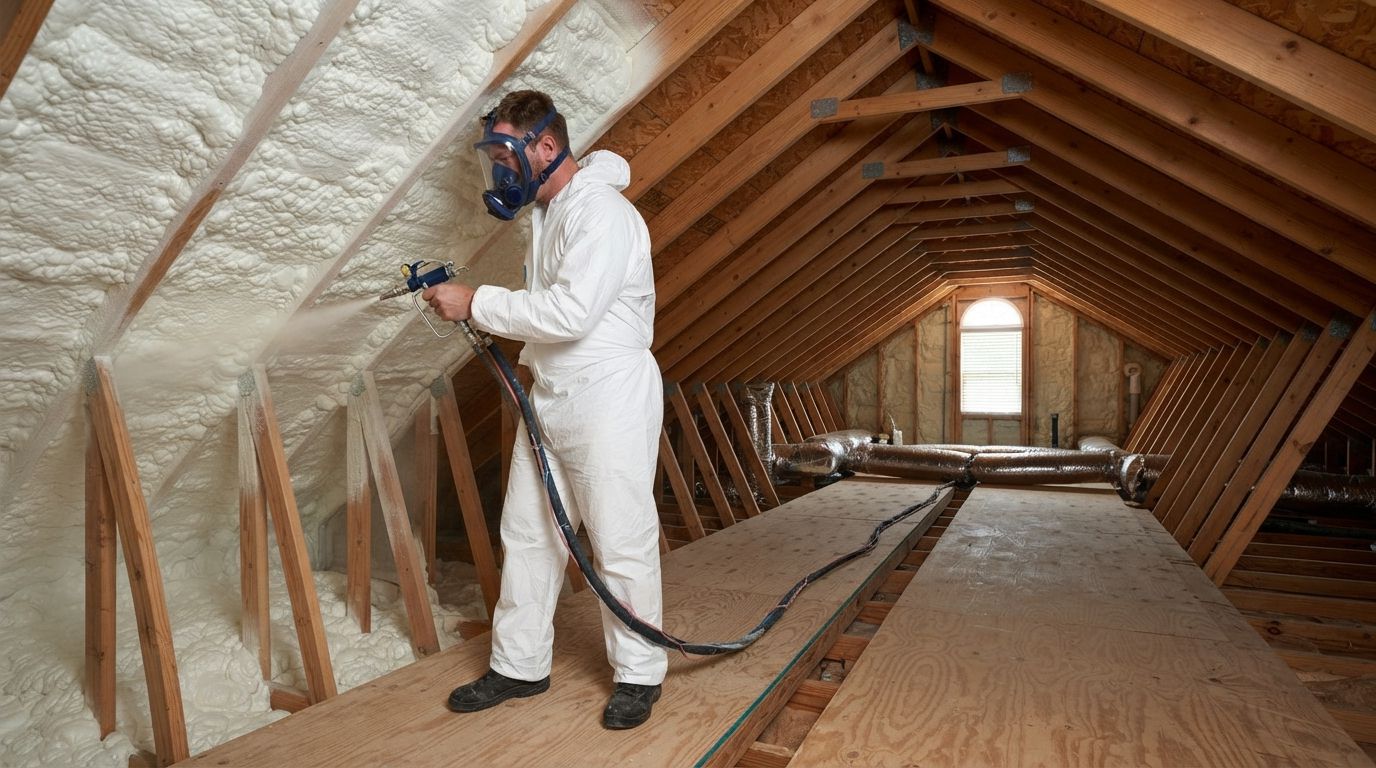 Open cell spray foam insulation in Port Saint Lucie Florida