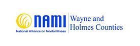 Logo for NAMI Wayne and Holmes Counties: blue