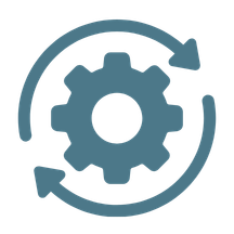 Blue and gray faucet icon.