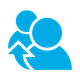 Icon of two people and an arrow indicating volunteer time