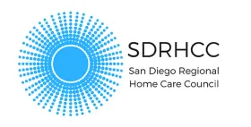 Blue logo for San Diego Regional Home Care Council.