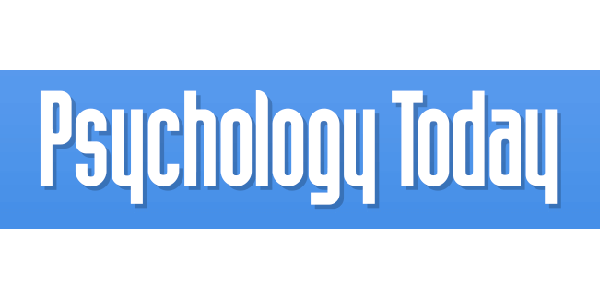 A blue sign that says psychology today on it