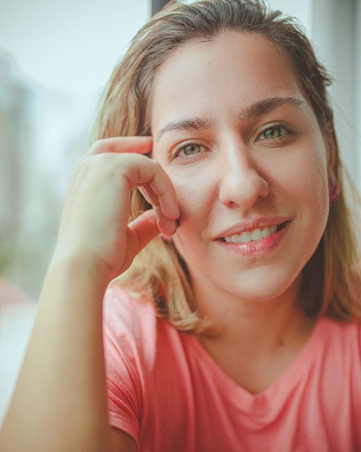 Woman smiling in natural light