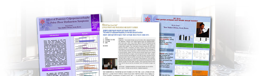 Conference posters and papers presented by Dr. Yoon Ho-joo