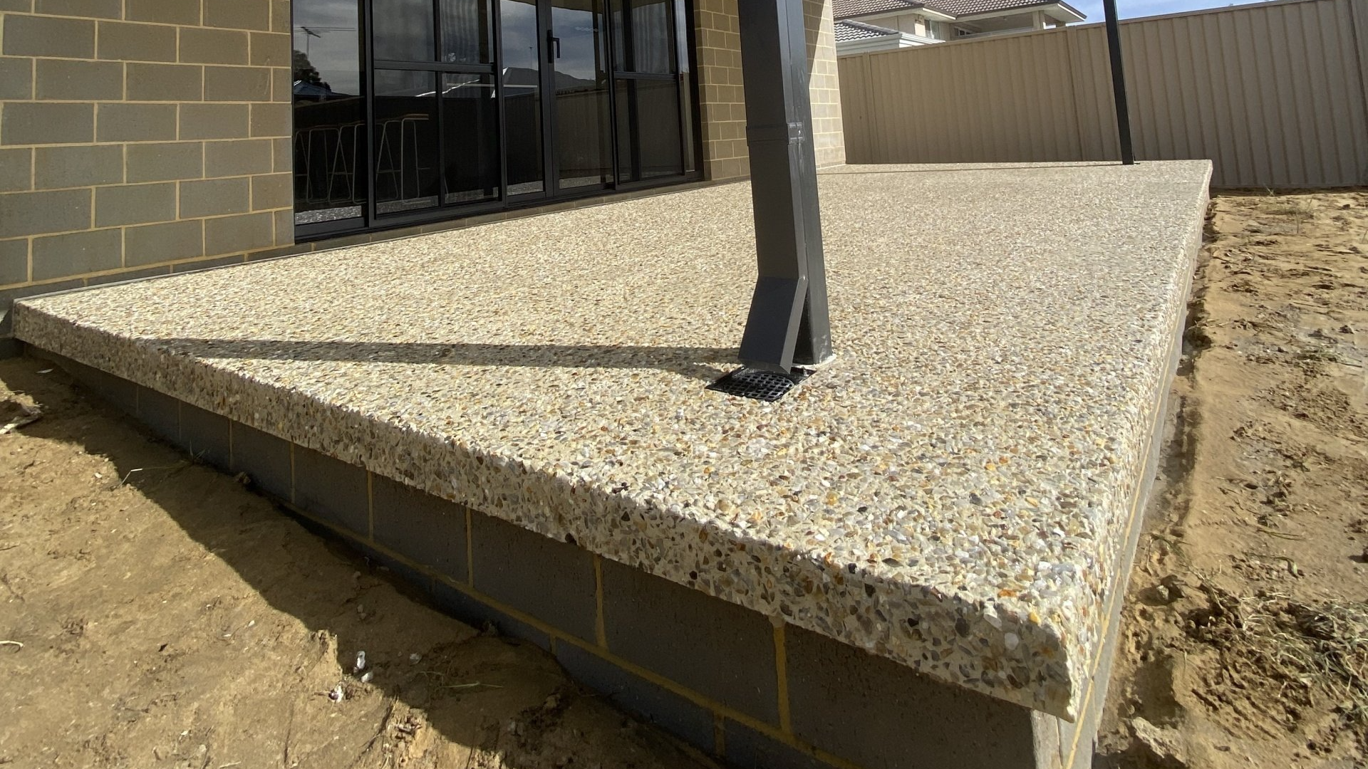 Exposed aggregate patio Exposed aggregate patio